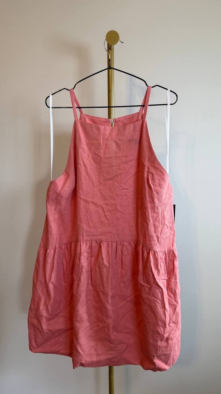 Donna Morgan The Good Journey Keyhole Mini Dress Size XL Brandied Apricot NWT