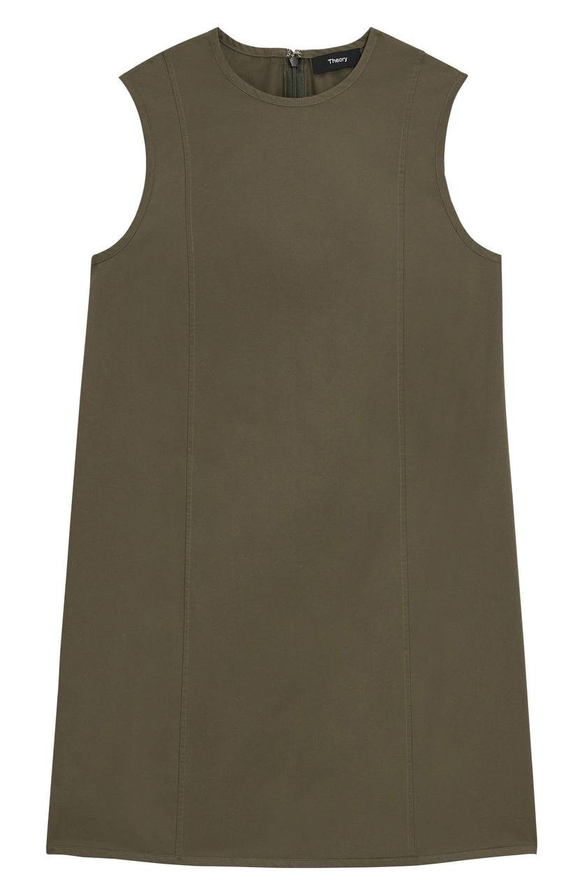 Theory Olive Green Sleeveless Shift Mini Dress – Size 0 – NWT-$172.50