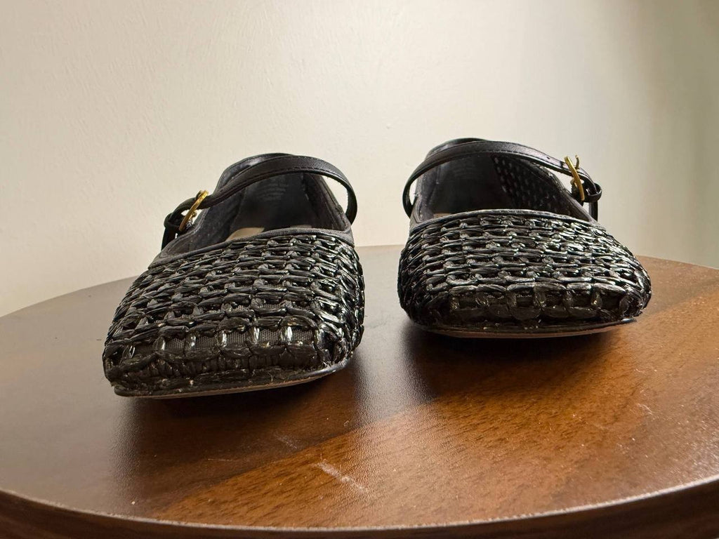Franco Sarto “Tinsley” Mary Jane Flats – Size 6M – Black Mesh – Preowned