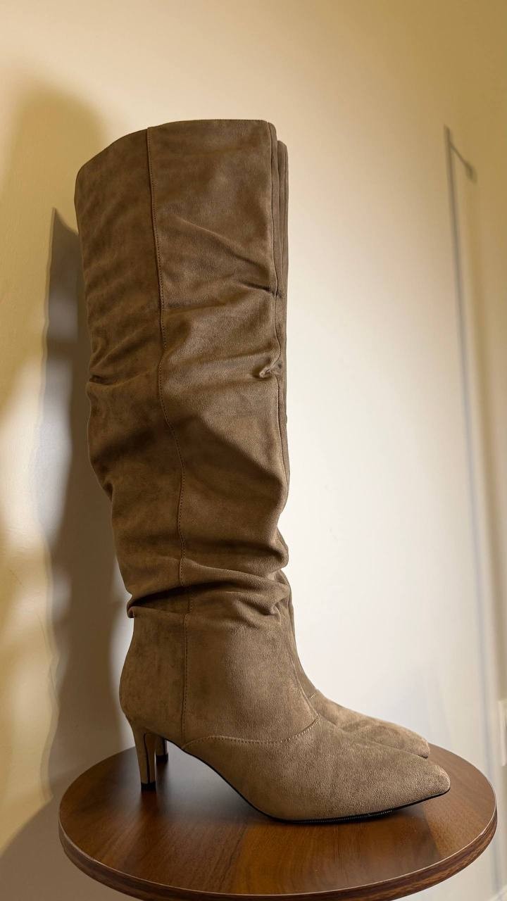 Madden Girl Stassi Boots 8.5 Brown OTK Slouchy Stiletto NIB msrp$110