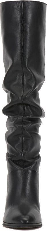 Vince Camuto Sorina Boots 9.5M Black Leather Tall Almond Toe New In Box msrp$269