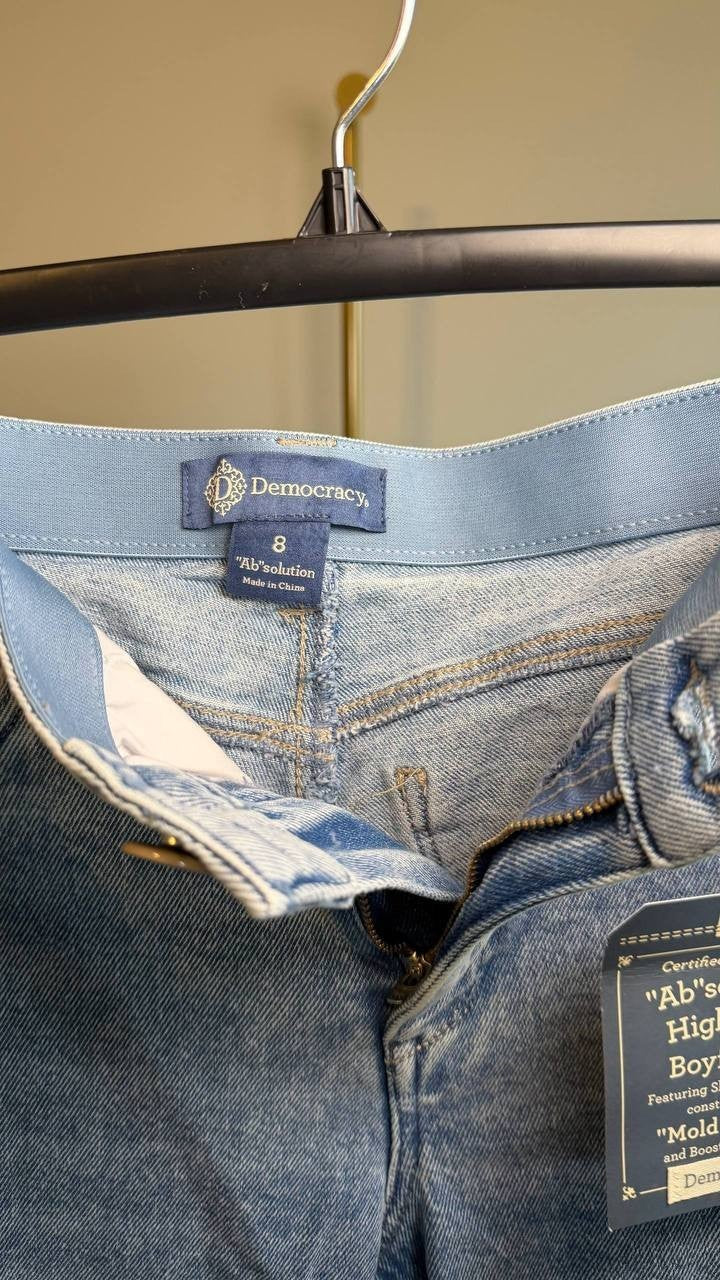 Democracy “Ab”solution Girlfriend Jeans Blue 8 NWT $88
