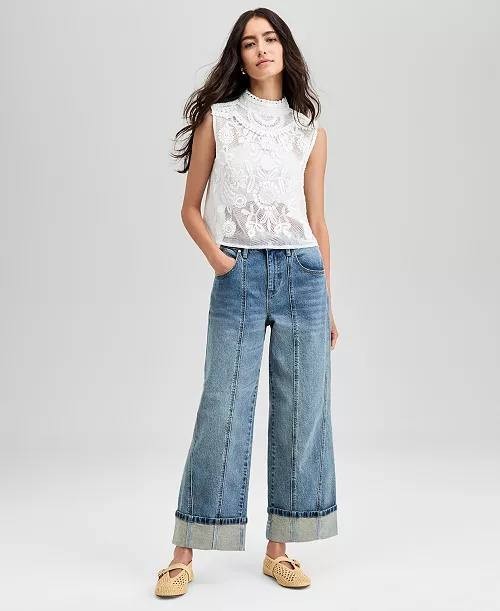 And Now This Petite Crochet Sleeveless Top – Natural – PS – NWT – MSRP$49.50