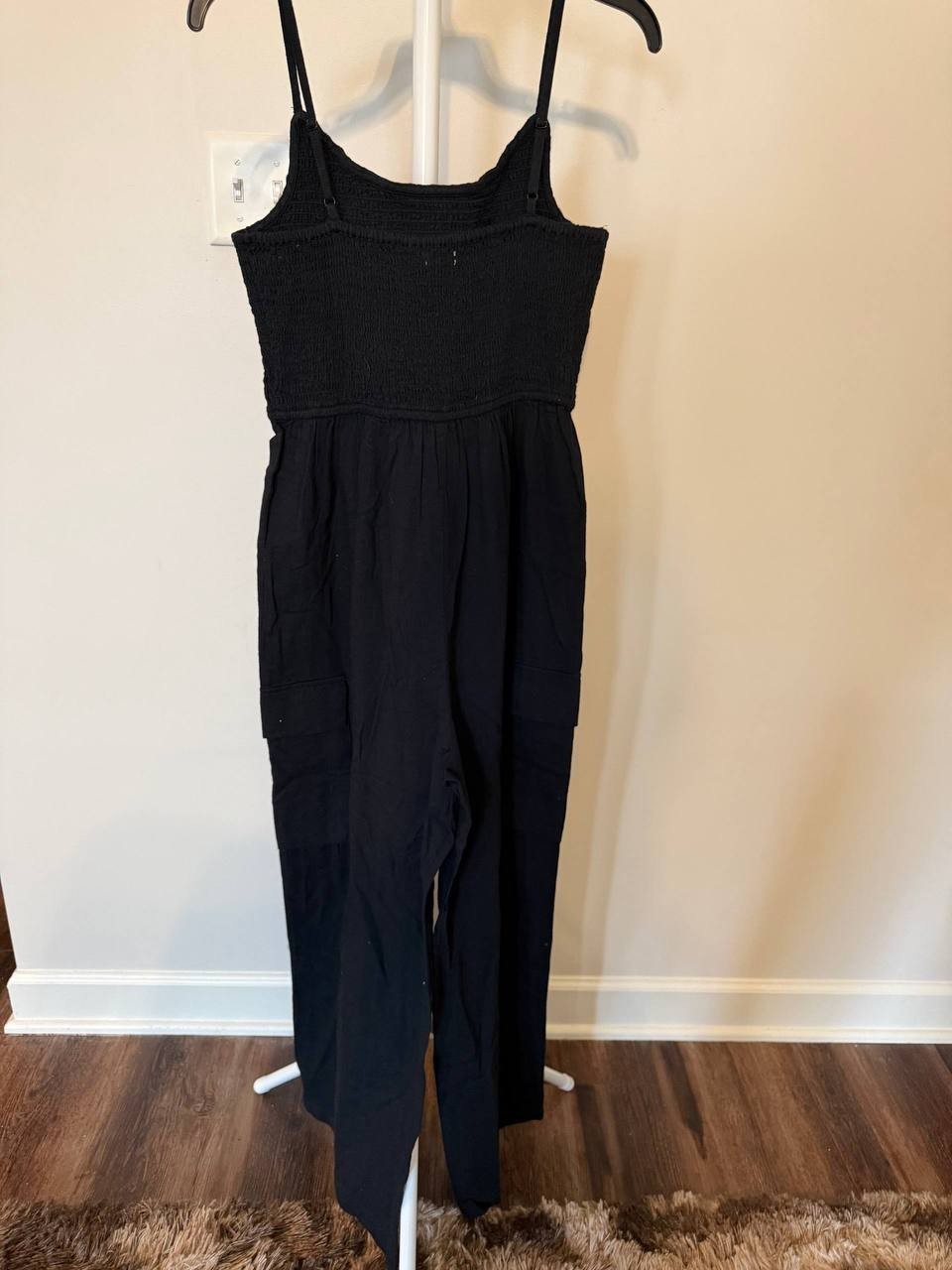 And Now This Sleeveless Wide‑Leg Jumpsuit Black PL NWT Knit Stretch MSRP$60