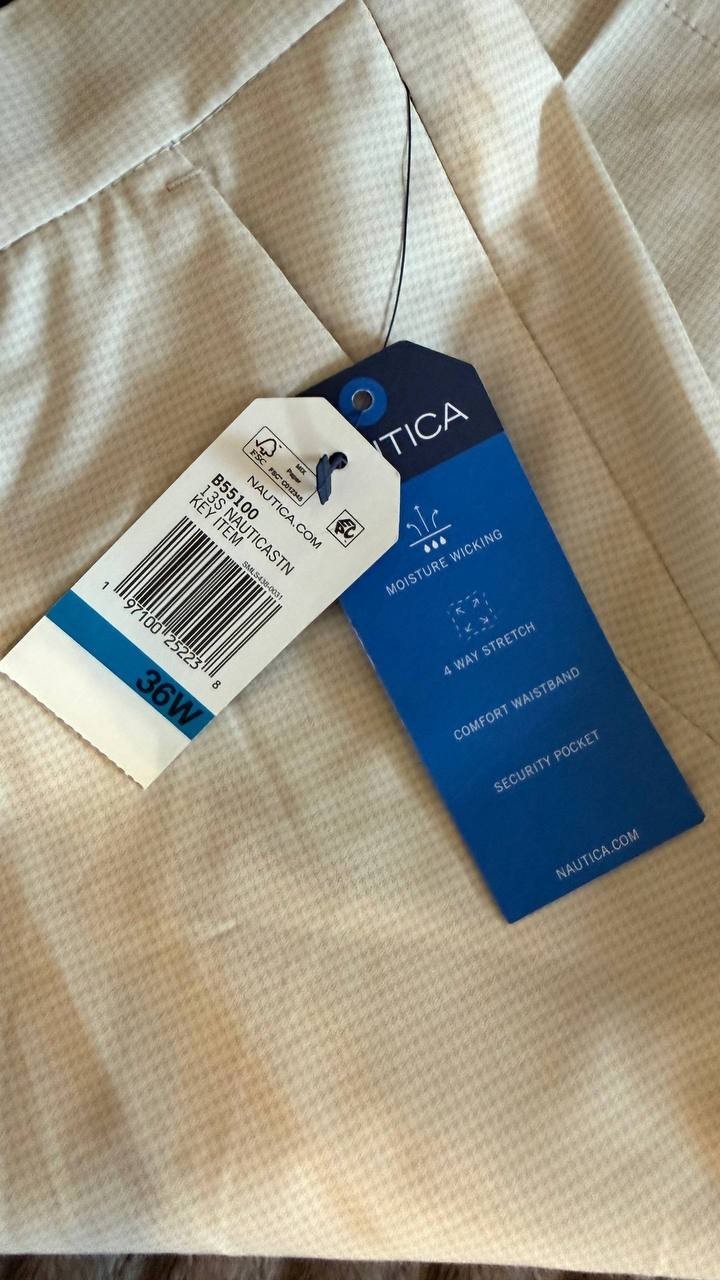 Nautica Men’s 8.5" Printed Performance Shorts Houndstooth 36 $69.50 NWT