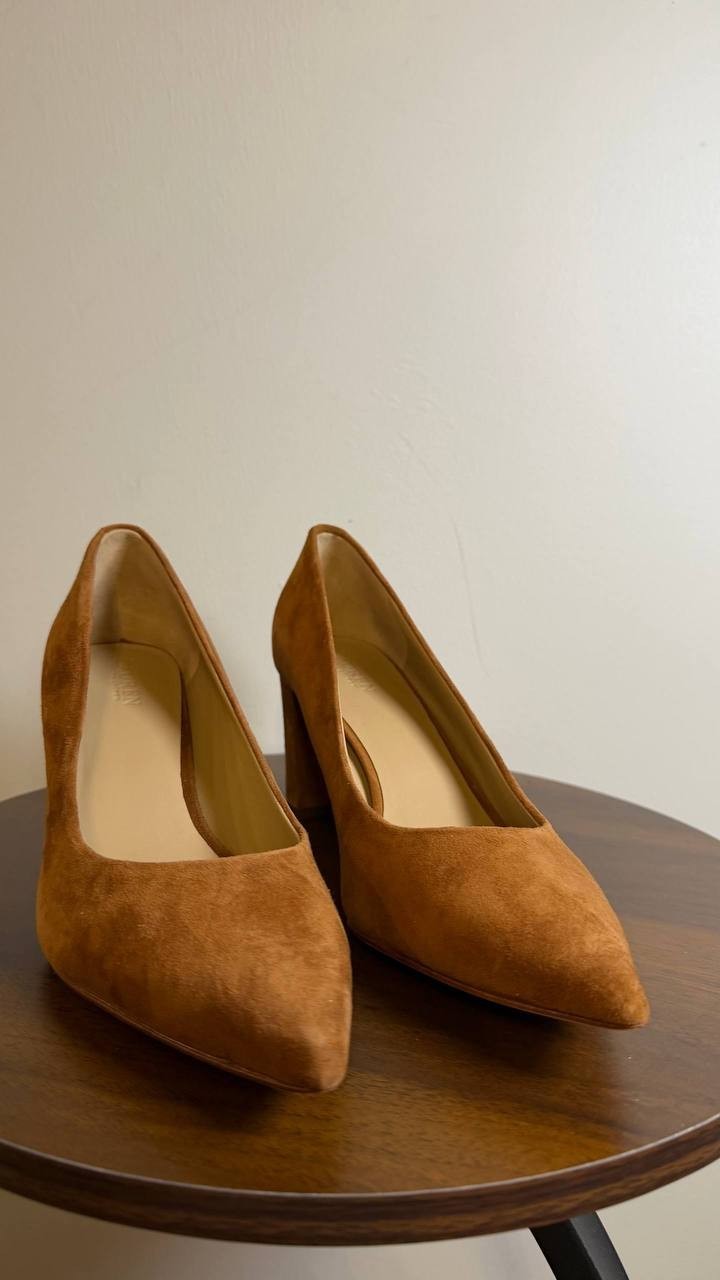Lauren Ralph Lauren Lanette Pump 8B Tan Suede Pointed Toe  NIB msrp$306