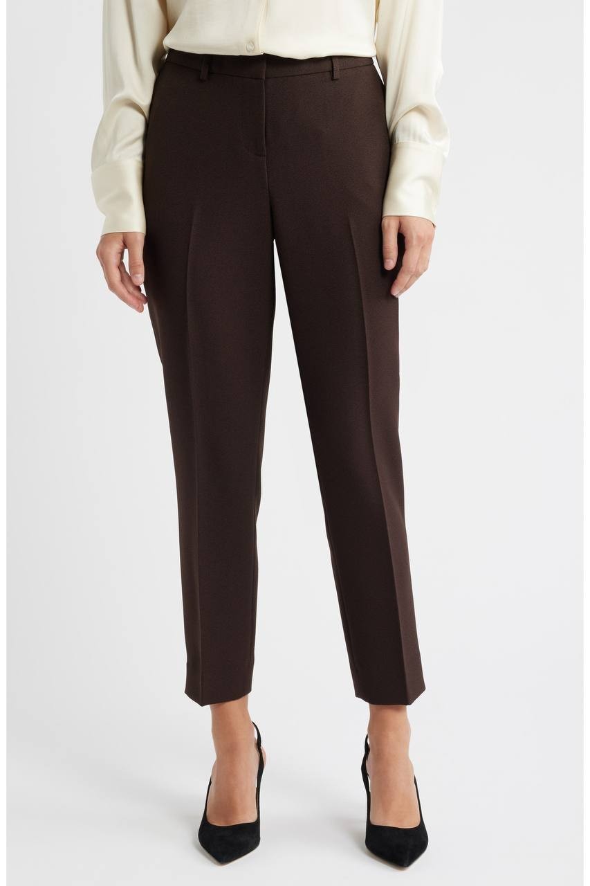 Tahari ASL Slim Ankle Pants Espresso Size 10 NWT $99