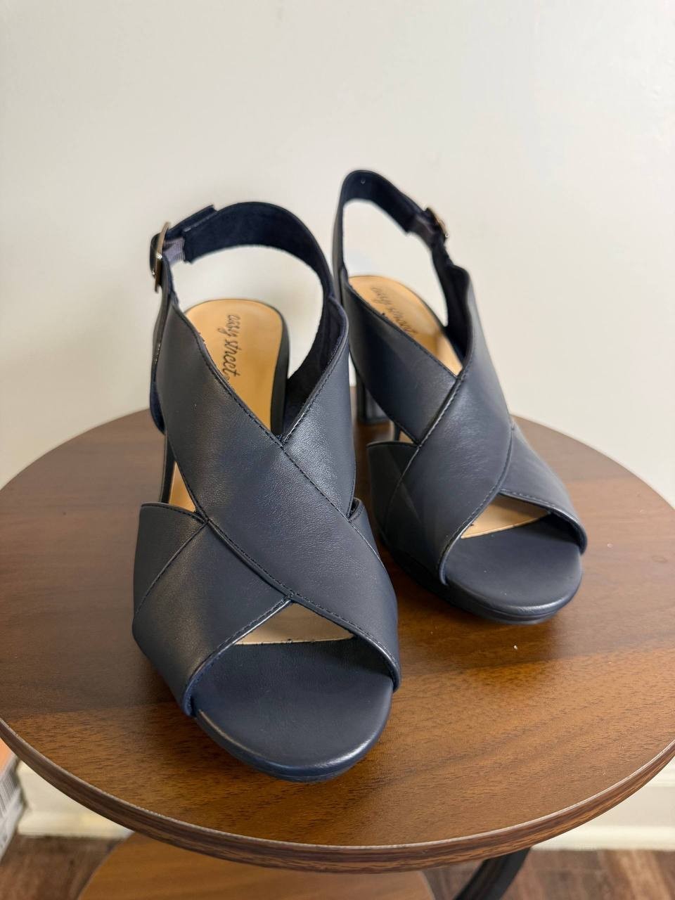 Easy Street Christy Slingback Sandals – Navy – Size 10M – Fabric – New in Box
