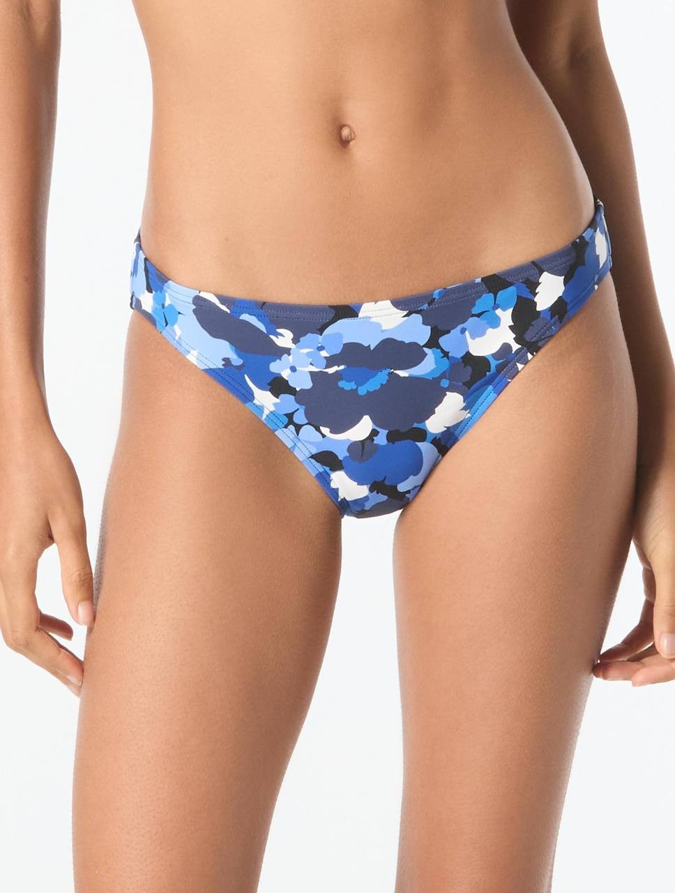 Michael Michael Kors Classic Bikini Bottom Camo Garden New Navy S NWT $58