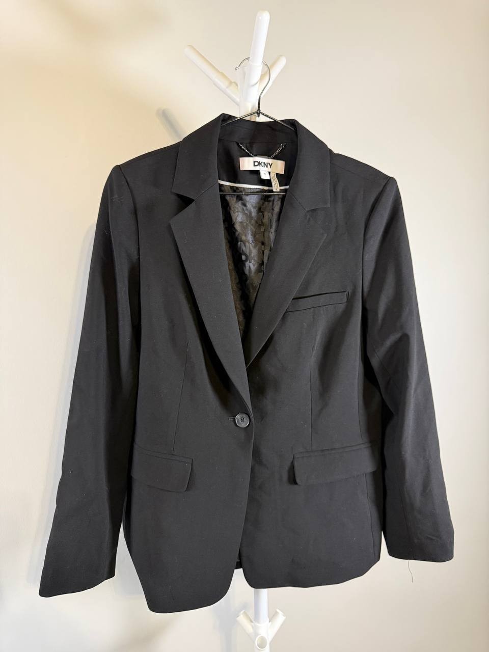 DKNY Foundation Long Sleeve Blazer Jacket – Black – Size 12 – NWT