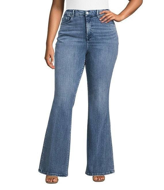 Good American Plus Size Good Legs Mid Rise Flare Jeans Indigo 16 NWT $128