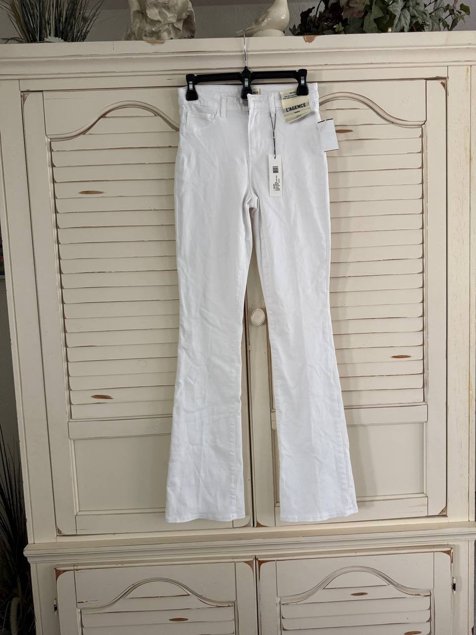 L’AGENCE Selma Baby Boot Jeans – Blanc, Size 26