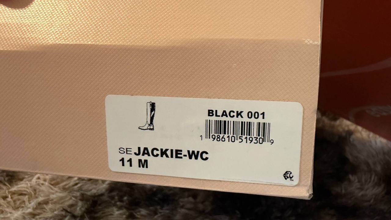 Easy Spirit Jackie Boots 11M Black Leather Tall Riding Buckle NIB msrp$199