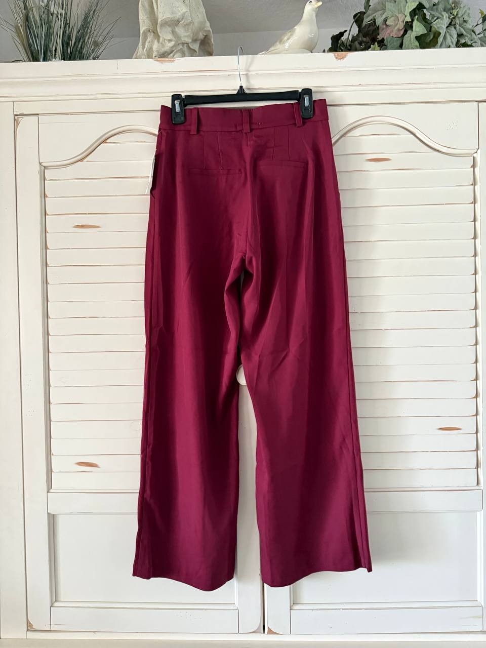 Bar III Pants 2P Red Petite Wide-Leg High Rise Trousers NWT MSRP $59.50