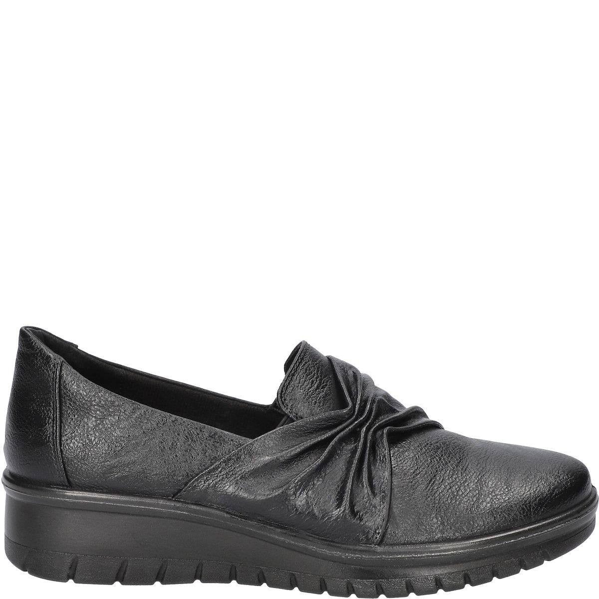 Easy Street Faith Slip‑On Wedge Shoes Black Women’s 9M Comfort Wave NWB $64.99