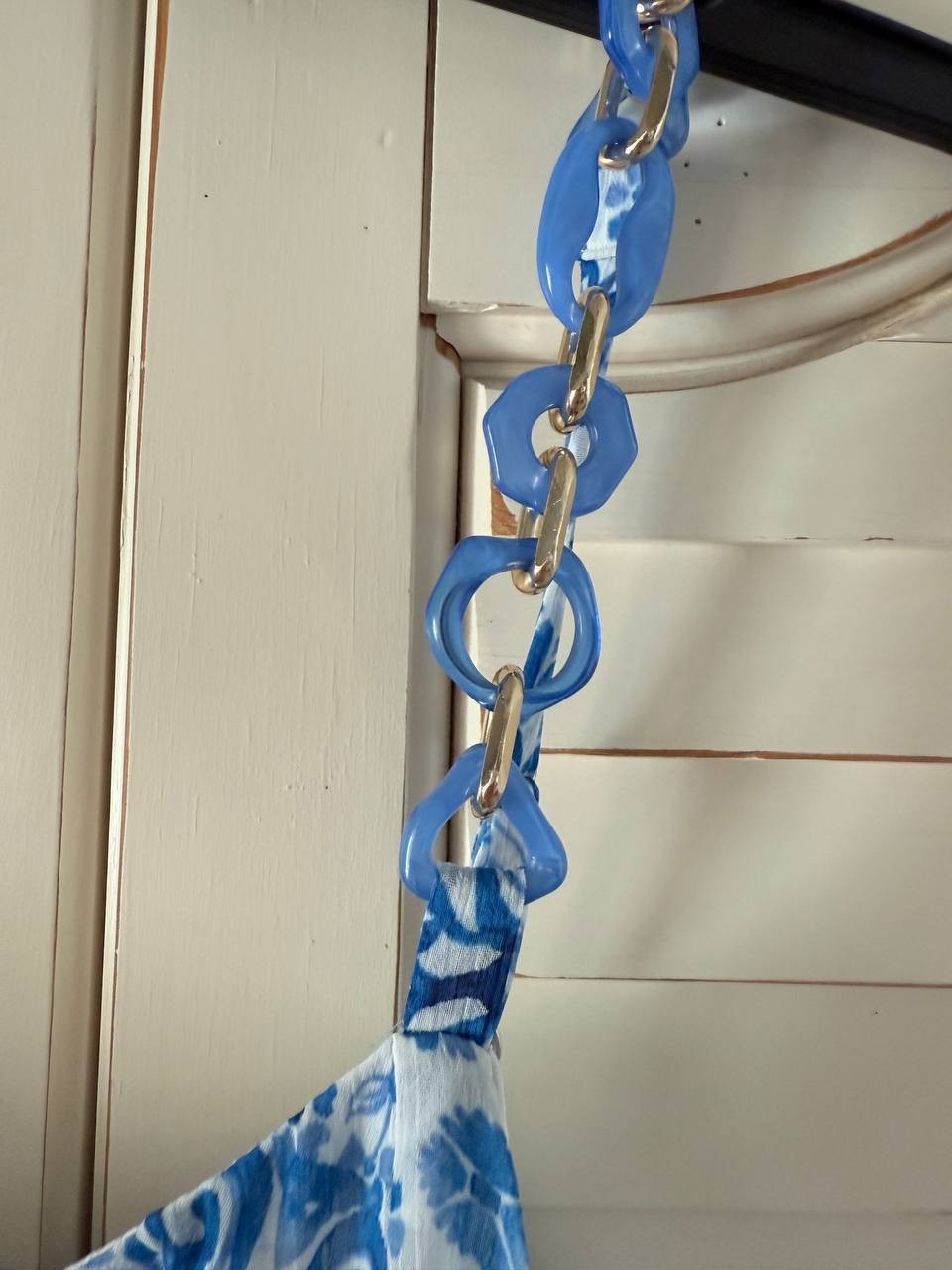 CeCe L'amour Godet Maxi Dress Chainlink Straps, Abstract Print, Size 6, NWT