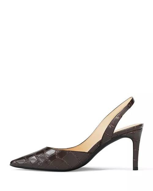 Michael Michael Kors Slingback Pumps Chocolate 9.5 M New With Box $115.00