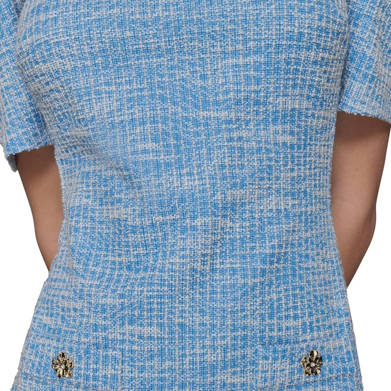 Karl Lagerfeld Paris Women’s Tweed Dress Blue Size 18 NWT $149
