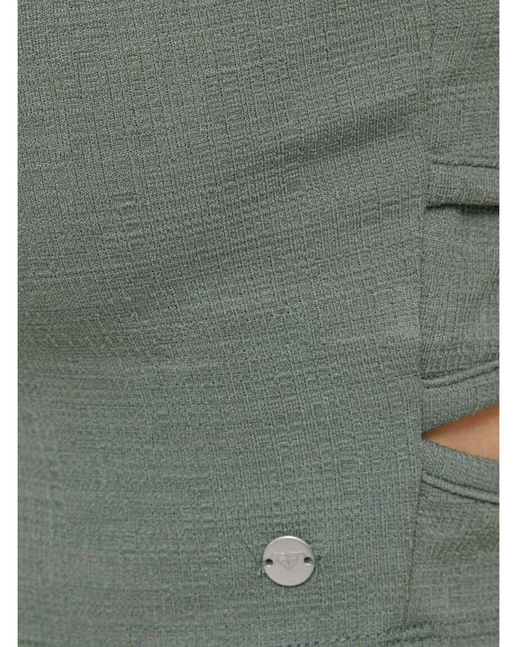 Roxy Women's Green Sleeveless Crop Top Back Cut-Out - Polyester Blend, XS