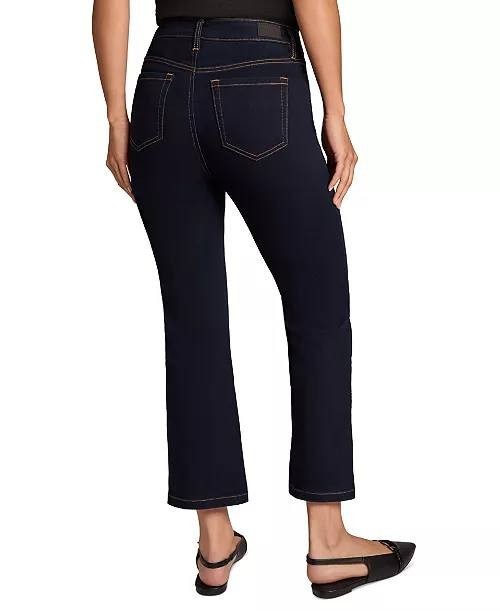 Jones New York Petite High Rise Kick Flare Cropped Jeans Indigo 6 NWT $79.50