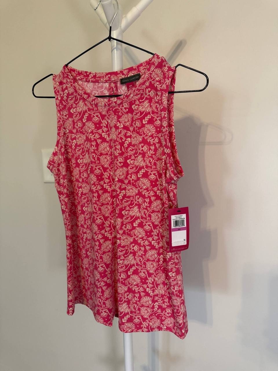 Vince Camuto Women’s Printed Keyhole‑Back Tank Top – Size XXS – NWT