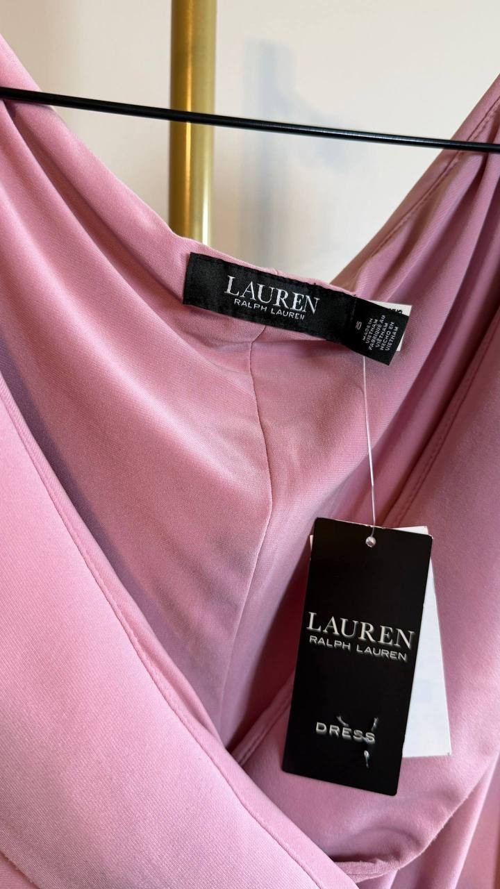 Lauren Ralph Lauren Off‑Shoulder Jersey Gown Rose Size 10 Preowned $225
