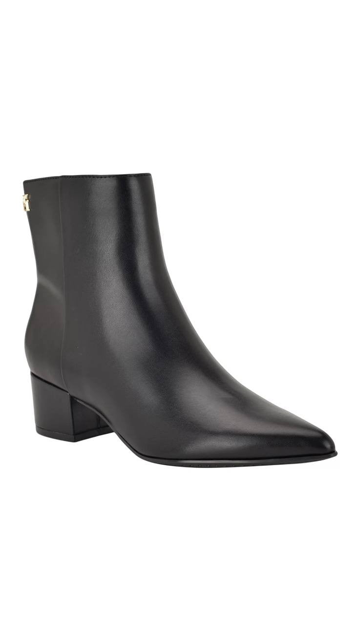Tommy Hilfiger Block Heel Boots Black 7.5 M New $129.00