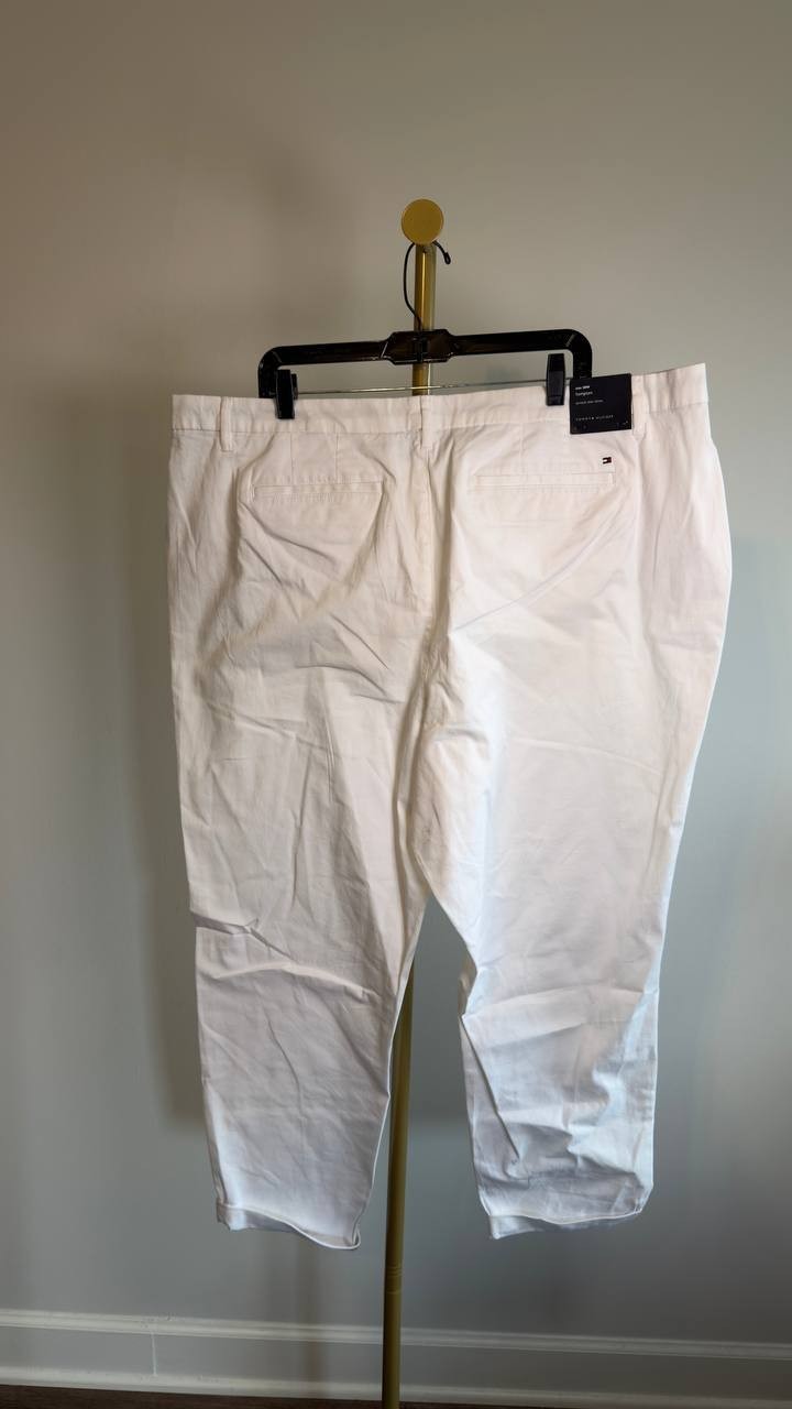 Tommy Hilfiger TH Flex Hampton Chino Pants Plus Size 20W White NWT $84.50