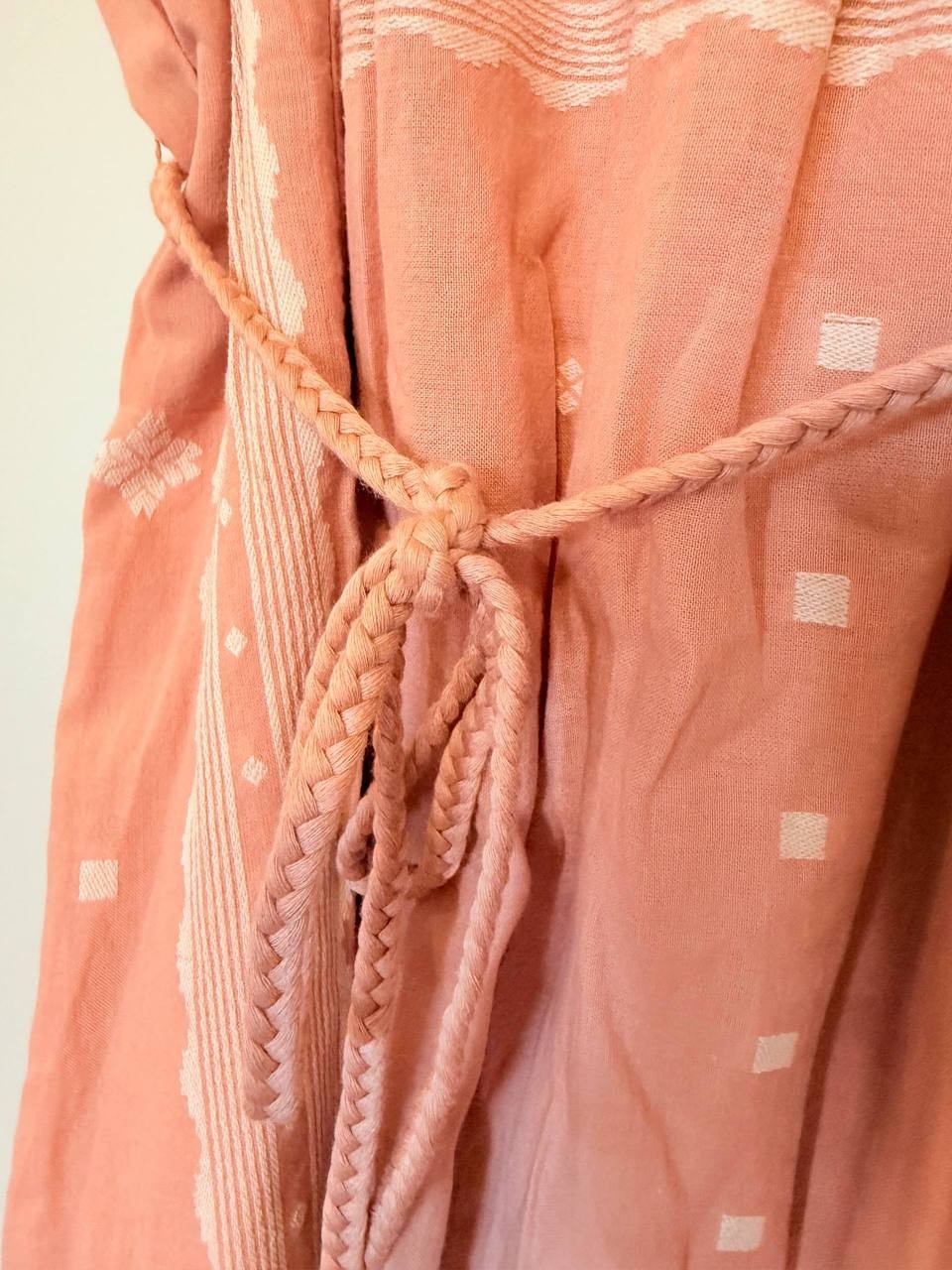 Lucky Brand Belted Henley Midi Dress – Peach – Size M/M – NWT – $129