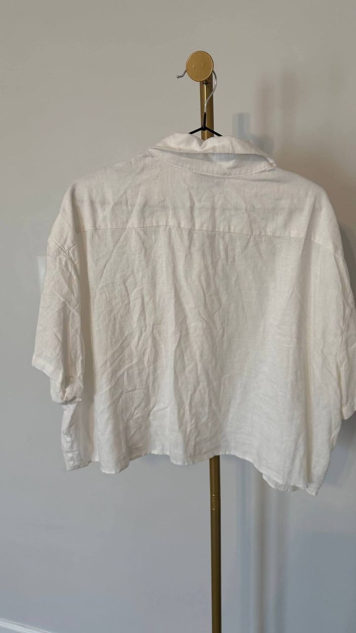 DKNY JEANS Ivory  Casual Top/Shir L NWT Relaxed Casual Minimalist Style msrp$79