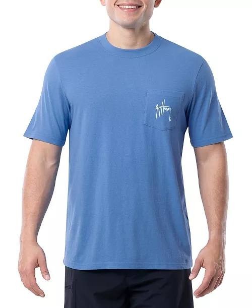 Guy Harvey Men’s Southbound Sails Graphic Pocket T‑Shirt White S/P $28 NWOT