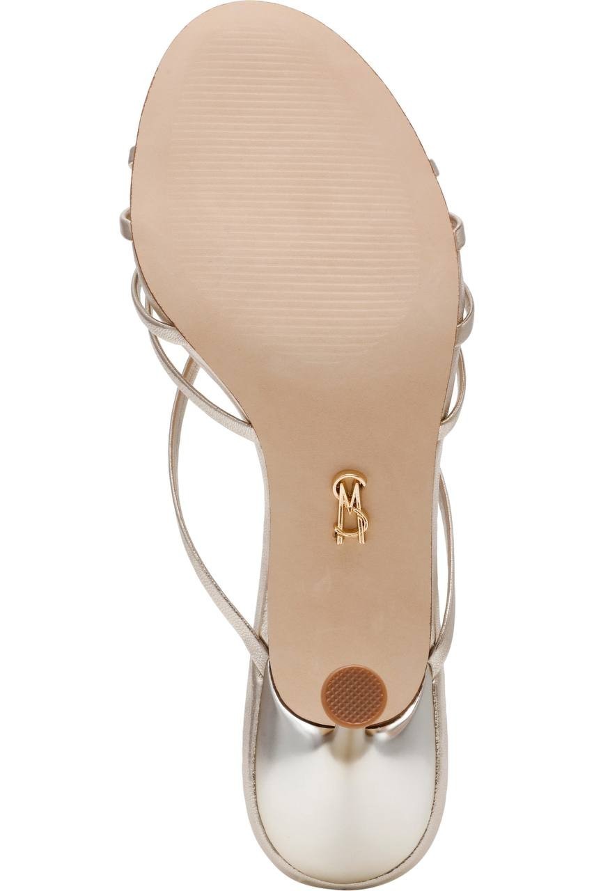 Steve  Madden  Edna  Slide  Dress  Sandals  Champagne  7.5  New  $109