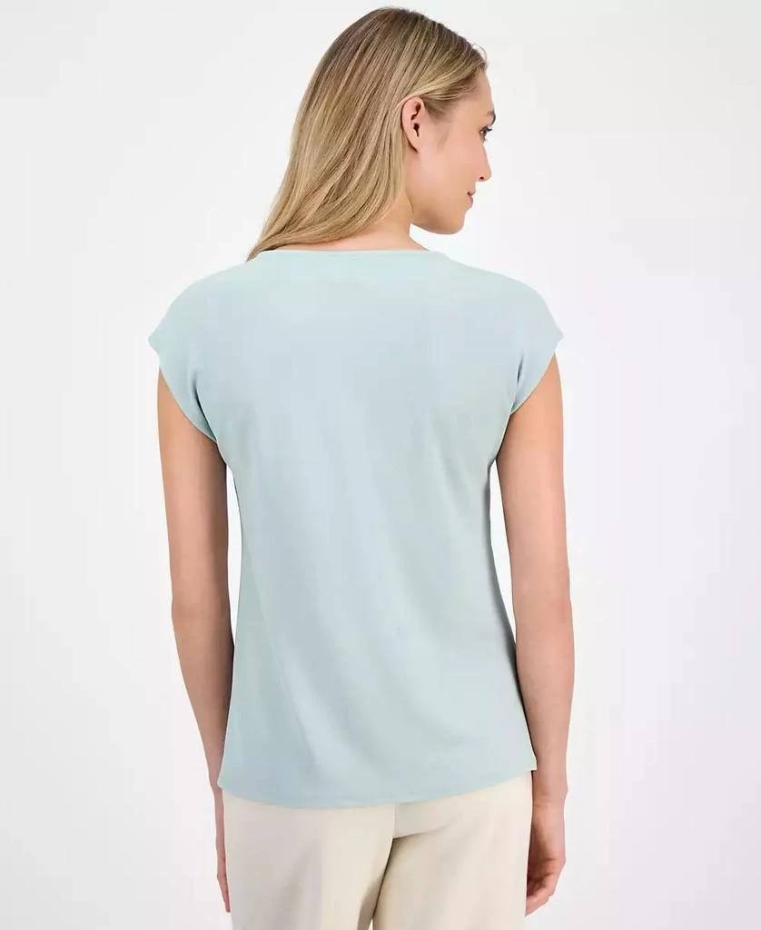 Anne Klein Soft Aloe Keyhole Blouse – Size L