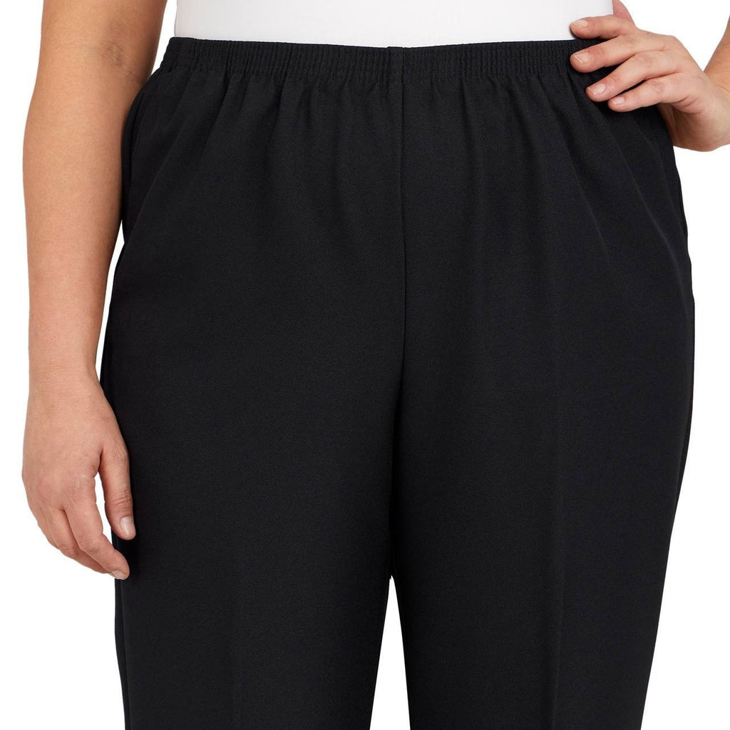 Alfred Dunner Women’s Plus Classics Average Length Pant Black 20W $42.50 NWT