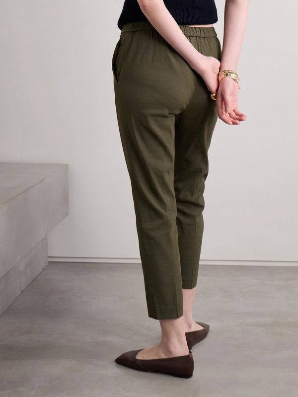 Theory Treeca Linen‑Blend Straight‑Leg Pants – Size 8 – NWT – $245