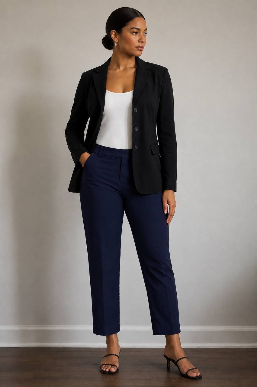 Jones New York Pull-On Trouser Navy PXS NWT $79.50