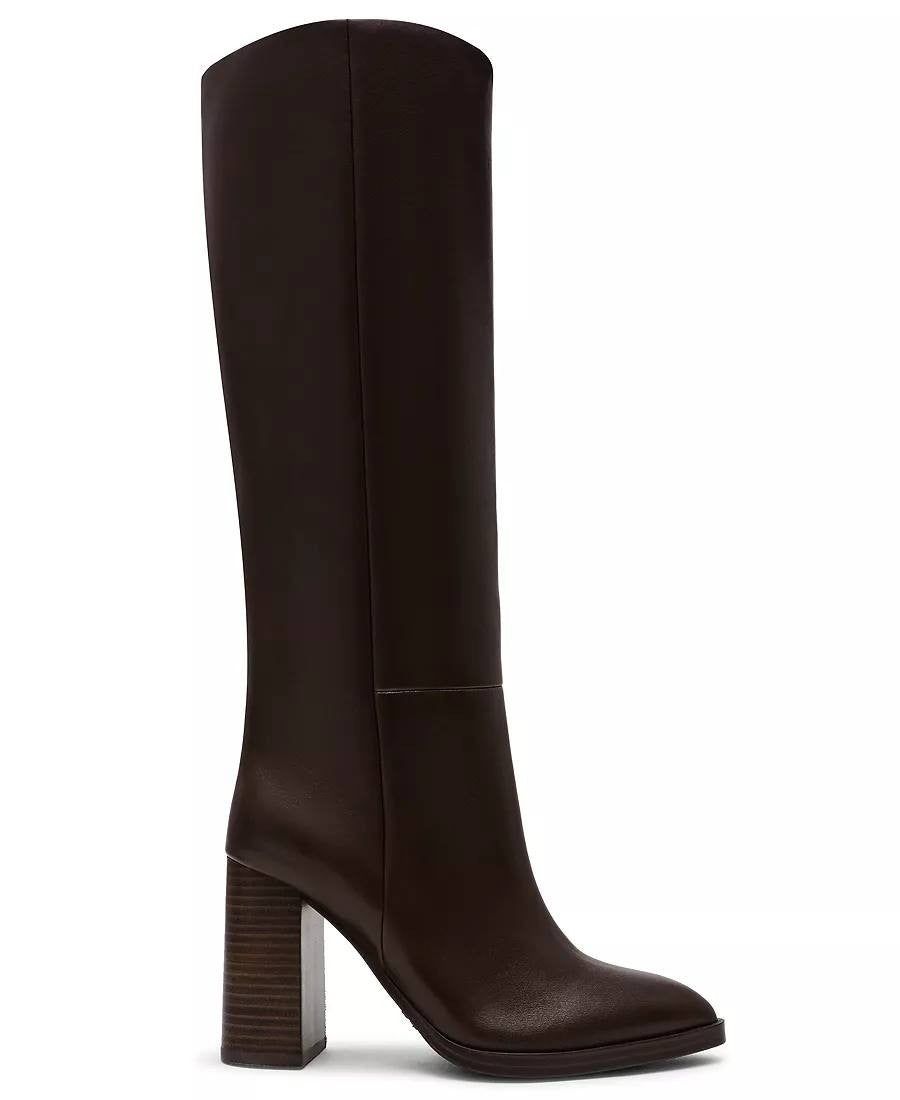 DV Dolce Vita Bardonny Boots 5.5 Brown Smooth Knee‑High NIB msrp$109