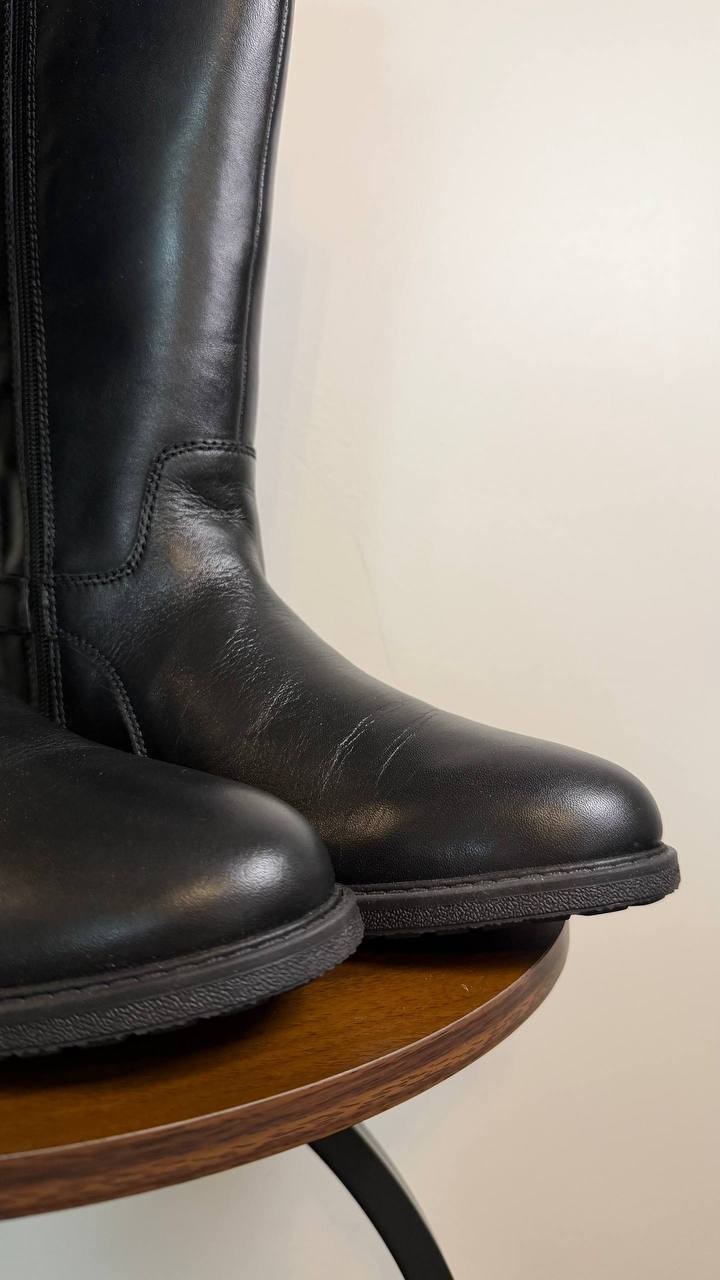 Easy Spirit Jackie Boots 11M Black Leather Tall Riding Buckle NIB msrp$199