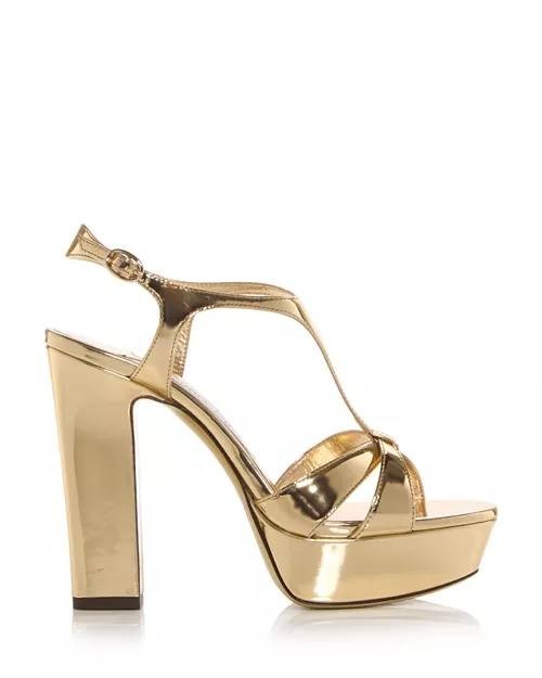 Jimmy  Choo  Platform  Sandals  Gold  37.5