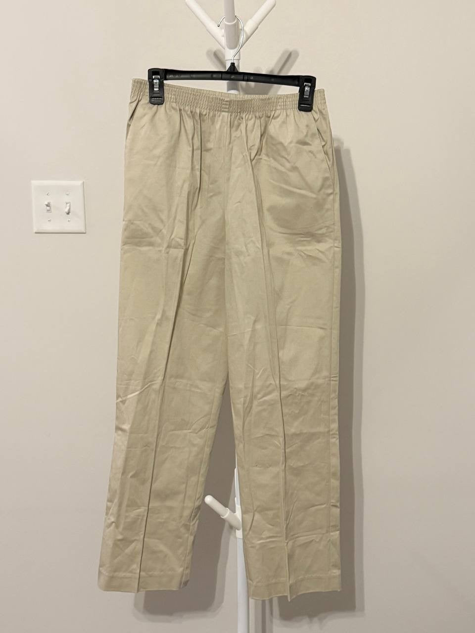 Alfred Dunner Classic Pull‑On Pants – Tan – Size 6P – NWT