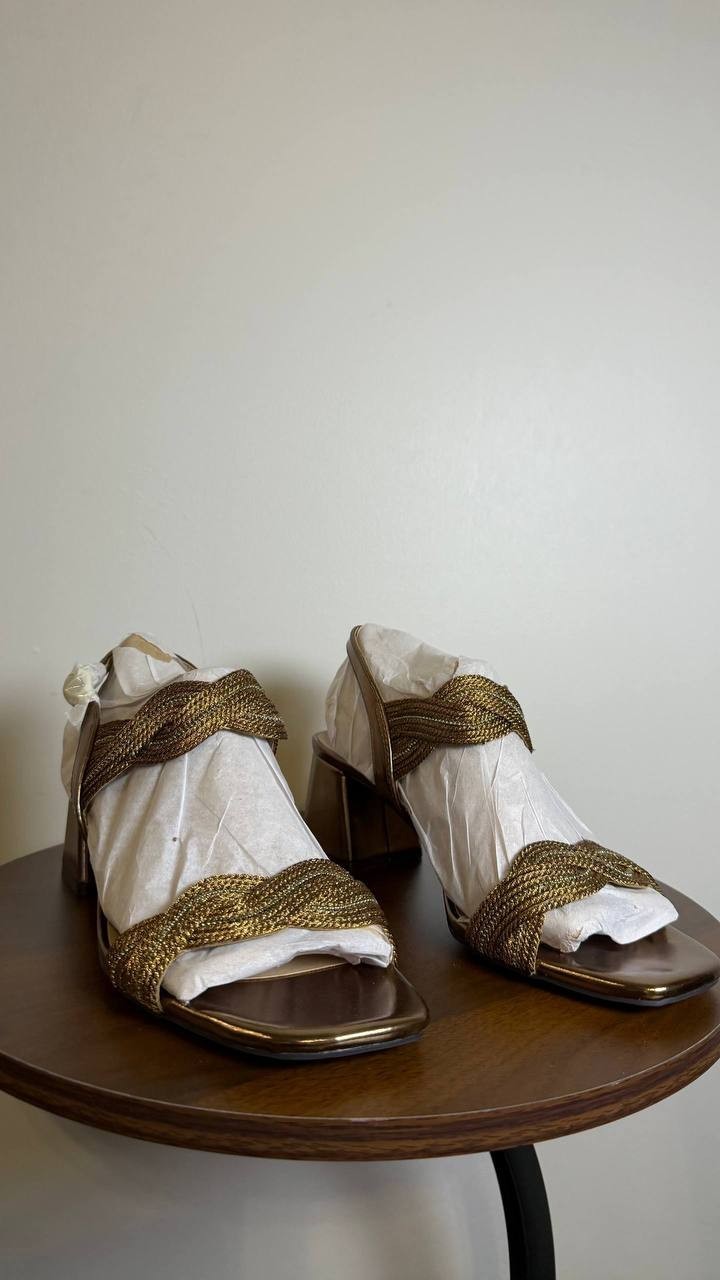 LifeStride Charnelle Sandals 8W Bronze Square Toe Slingback NIB msrp$89.99