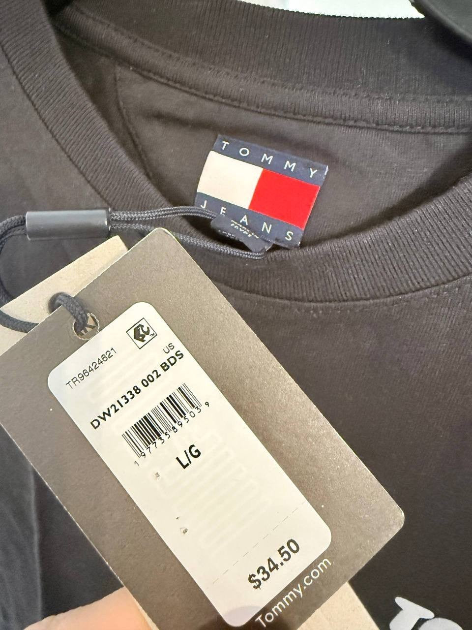 Tommy Jeans REG TJ Bubble Tee – Black – Size L/G – NWT – $34.50