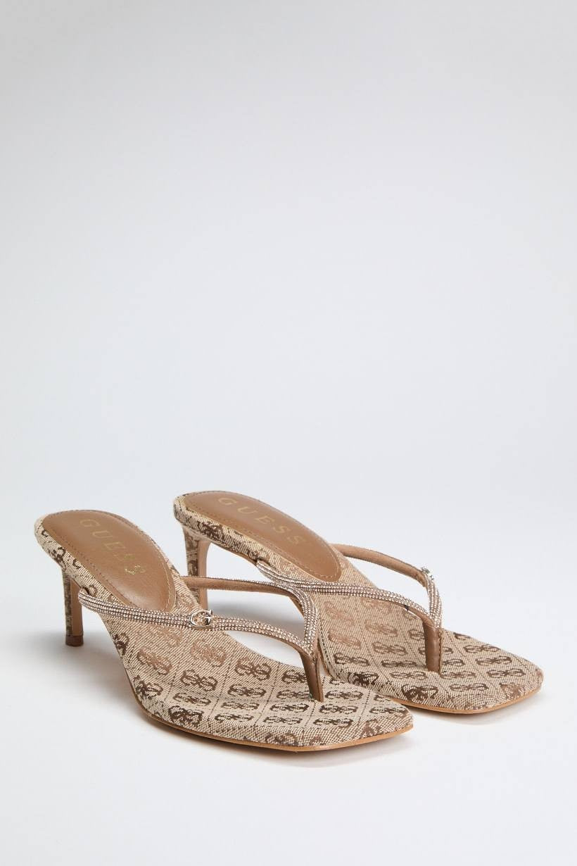 Guess  Thong  Dress  Sandals  Beige  8.5M  New  $99