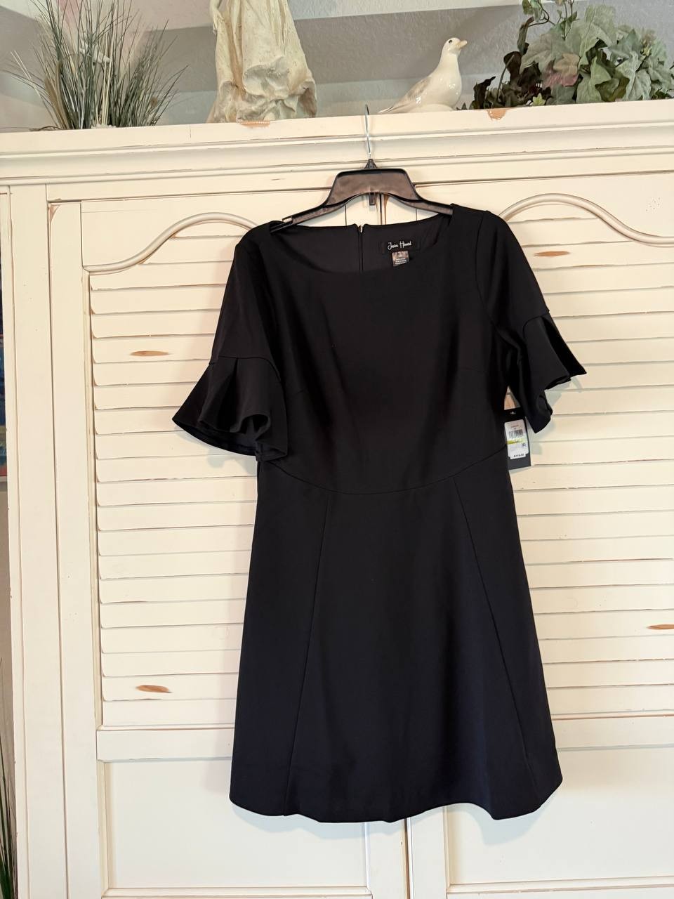 Jessica Howard Petite Fit & Flare Dress – Size 14P – NWT – Black Elbow Sleeve