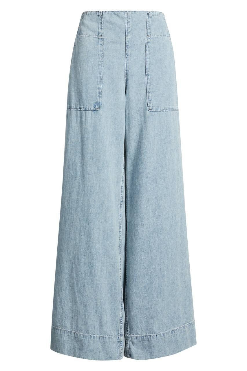 We The Free Breezy Pull-On Wide Leg Jeans Dusk L NWT $78
