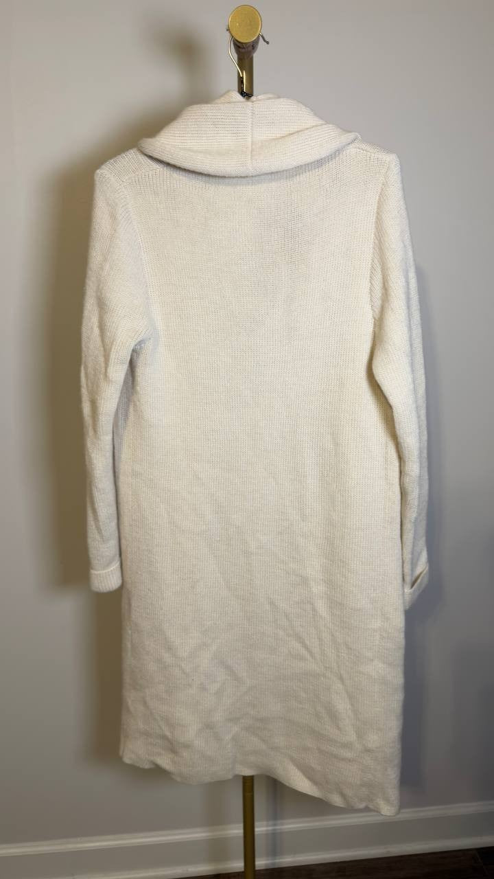 Simply Natural Nina Long Alpaca Cardigan Off White One Size NWT $360