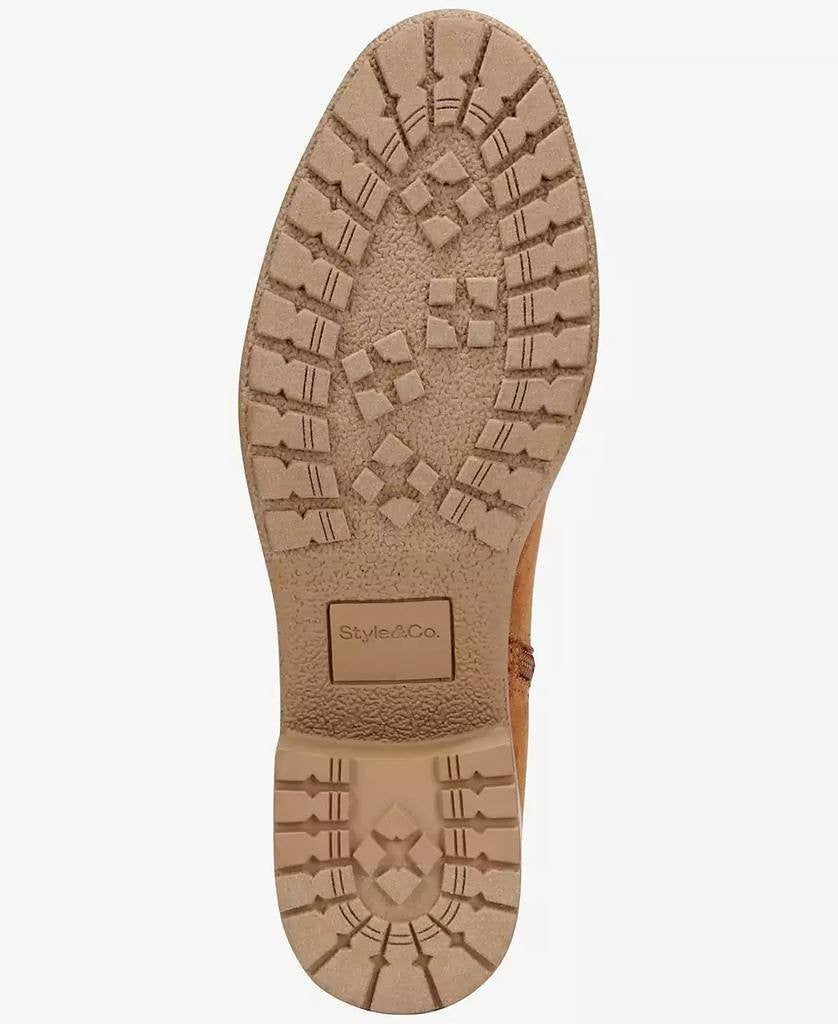 Style & Co Graciee Lug Booties Brown Women’s 8.5W Microfiber NWB $69.90