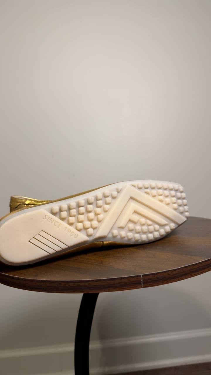 Franco  Sarto  Ballet  Flats  Gold  Metallic  7.5  New  $120