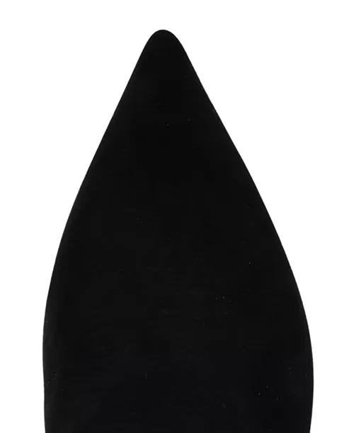 Nine West Cook Tall Stiletto Dress Boots Black 6M Suede Knee High $249 NWB