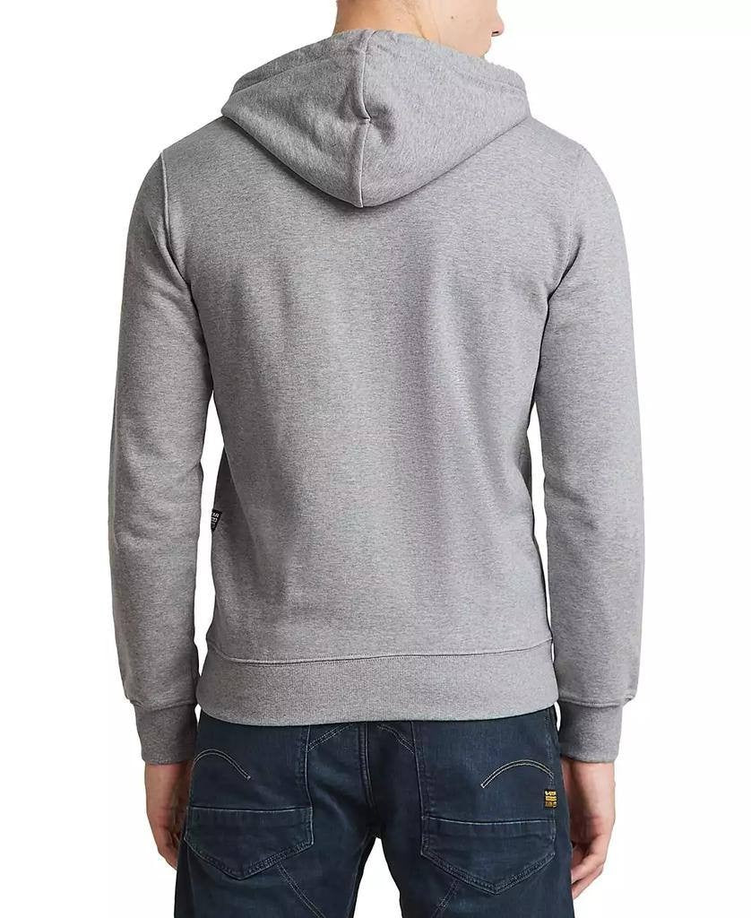 G‑Star RAW Men’s Distressed Originals Regular‑Fit Logo Fleece Hoodie Grey XXL